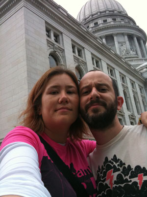 Us and the Madison Capitol Building