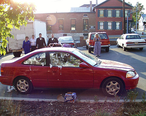 The honeymoon car...