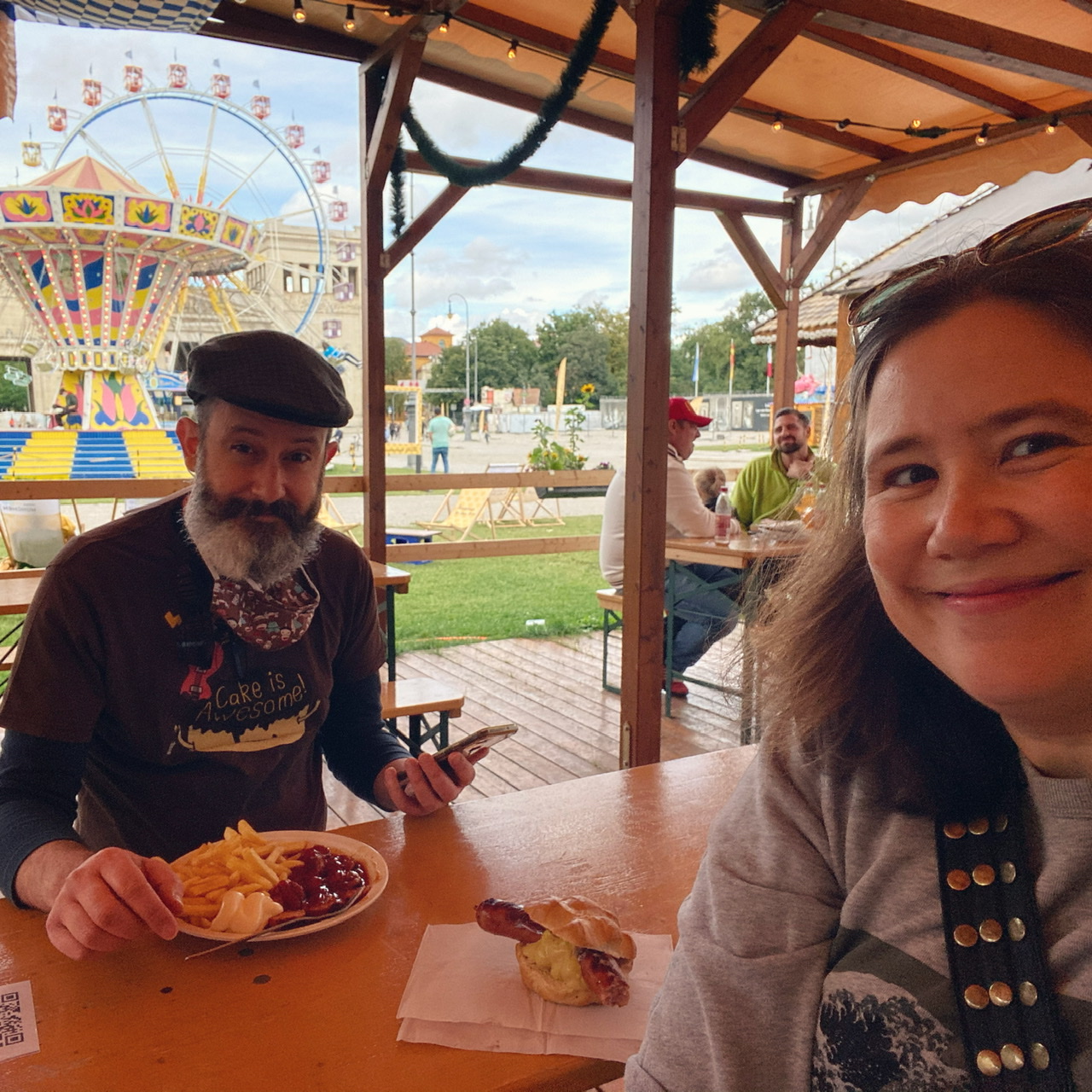 Biergarten and currywurst