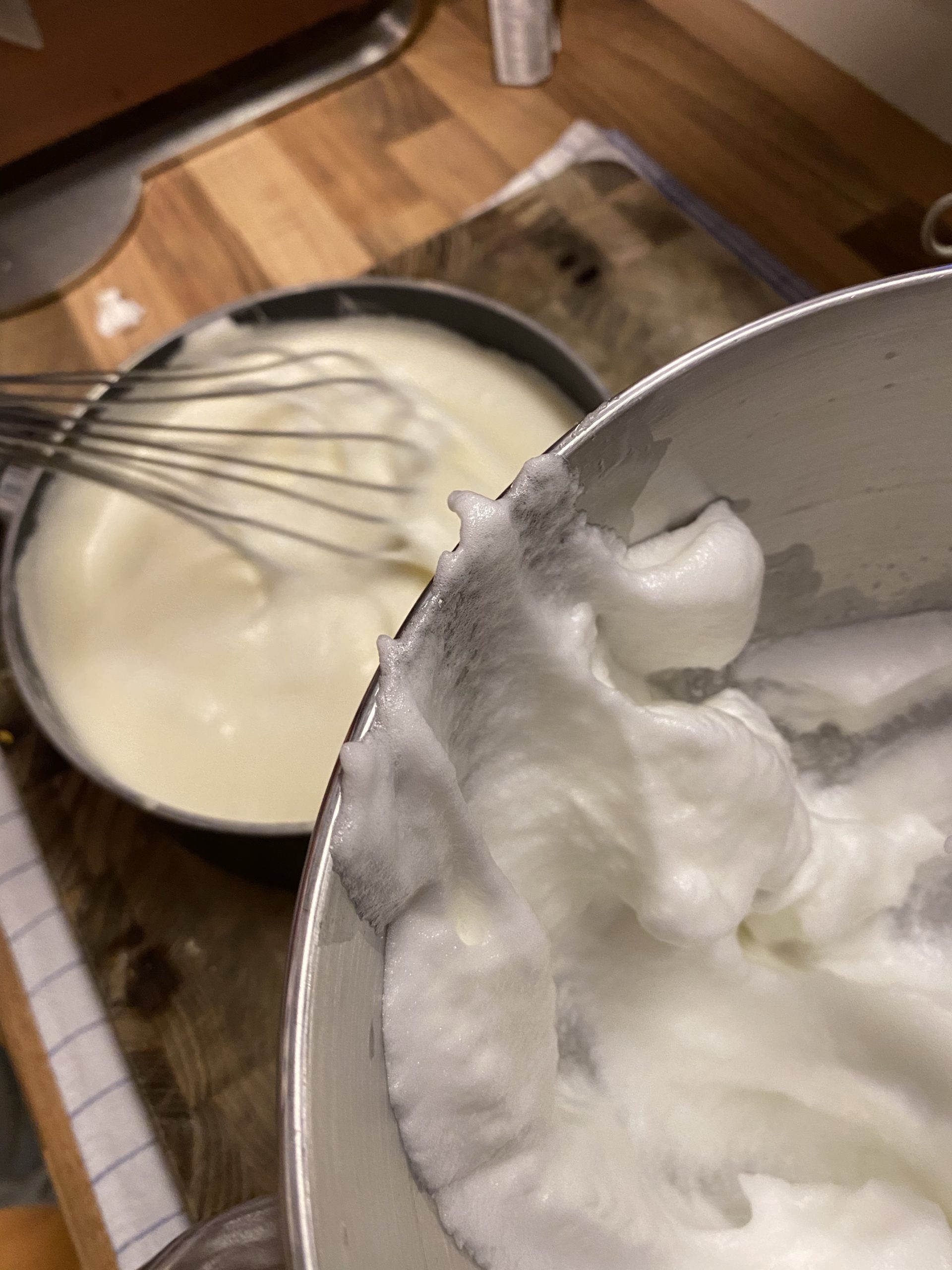 Mixing the egg whites