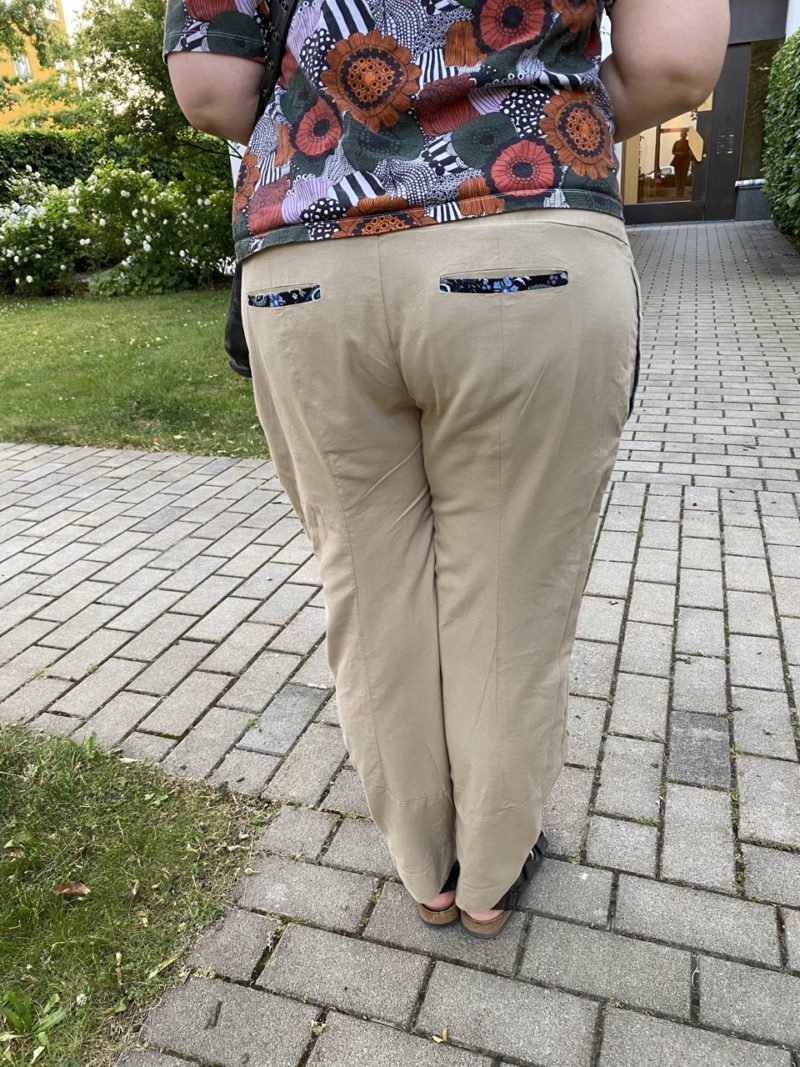 Rear of pants