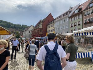 Walking around the marketi