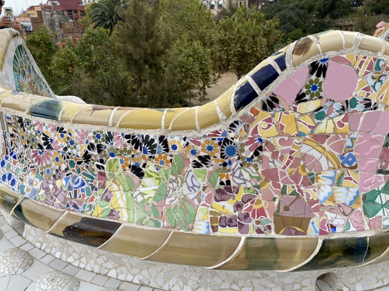 Bench with mosaic