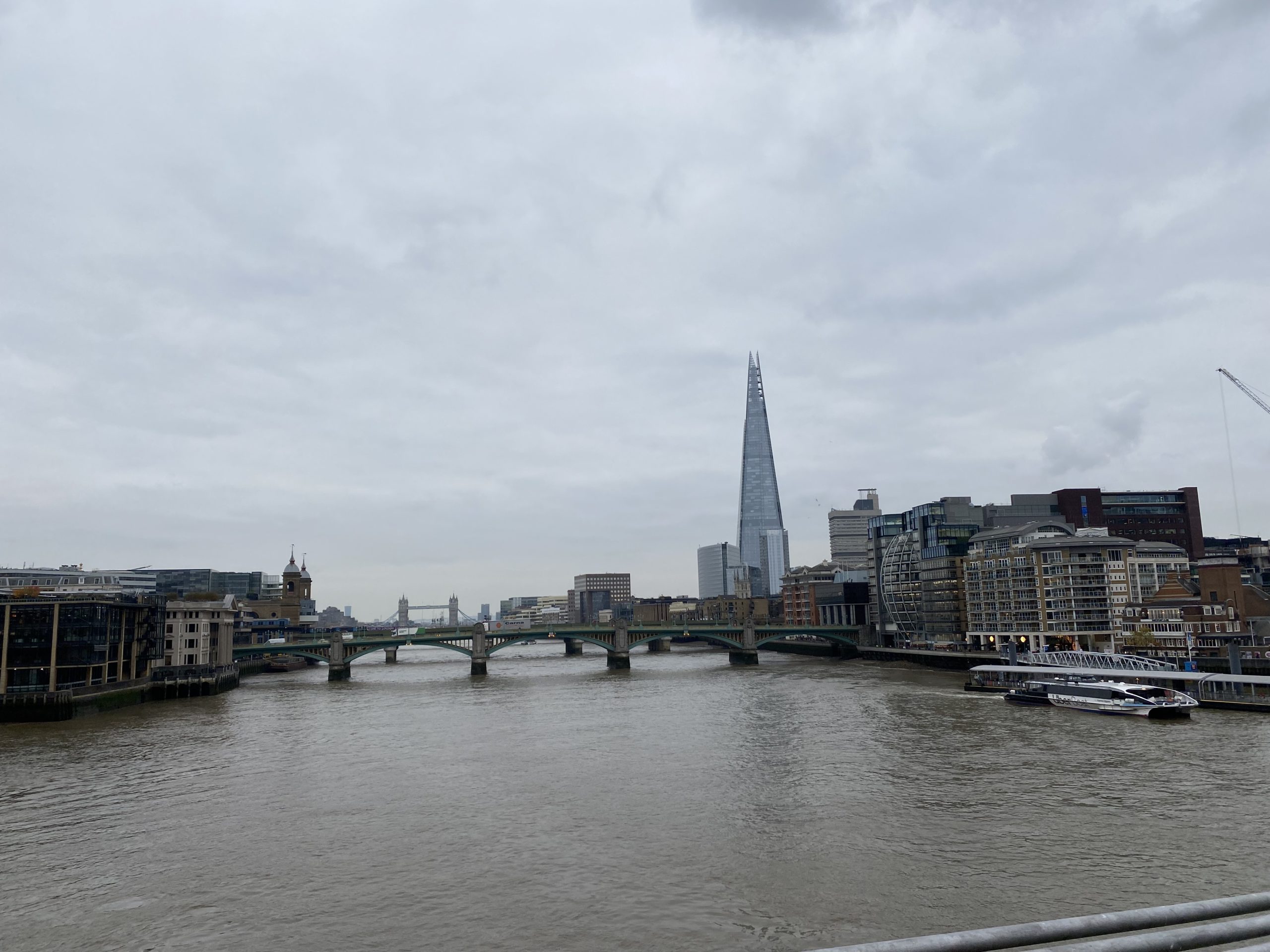 Looking east on the Thames