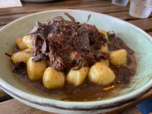 Gnocchi with oxtail and truffle