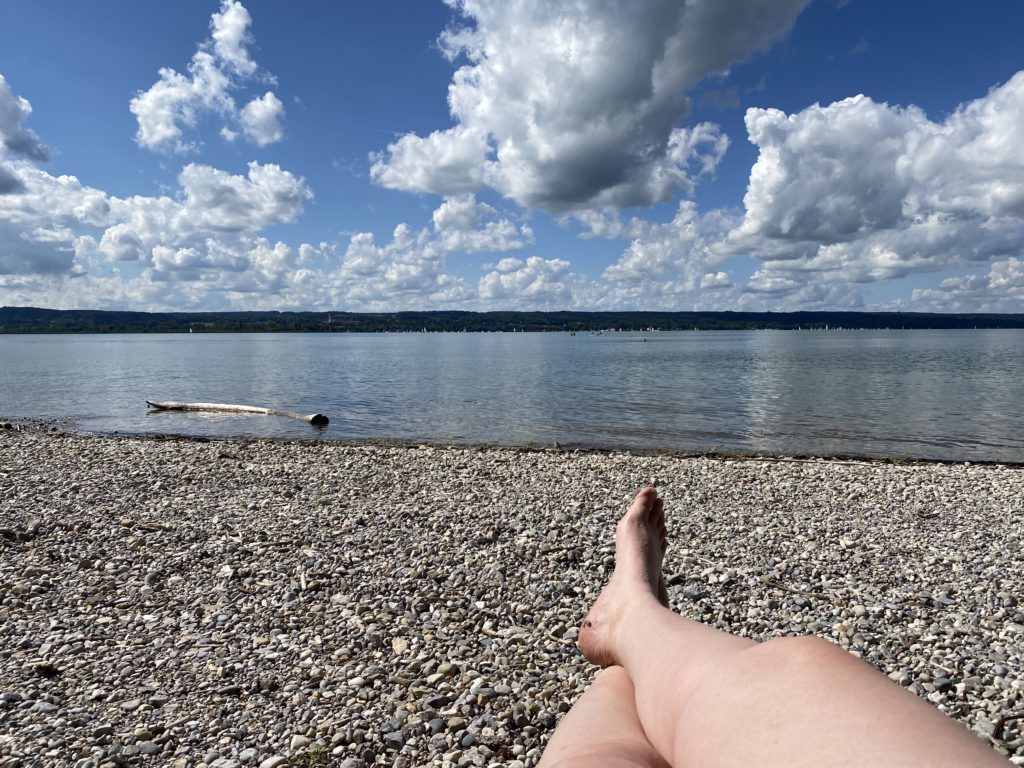 Relaxing on the beach