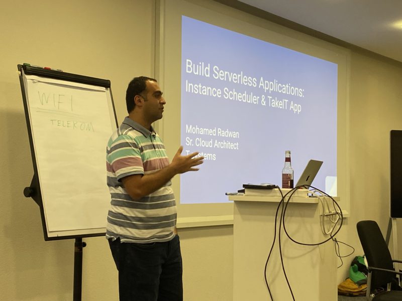 Mohamed at the AWS Meetup Dresden