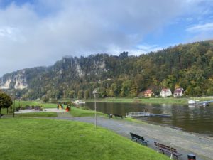 Looking northwest along the Elbe