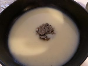 Soup with truffles