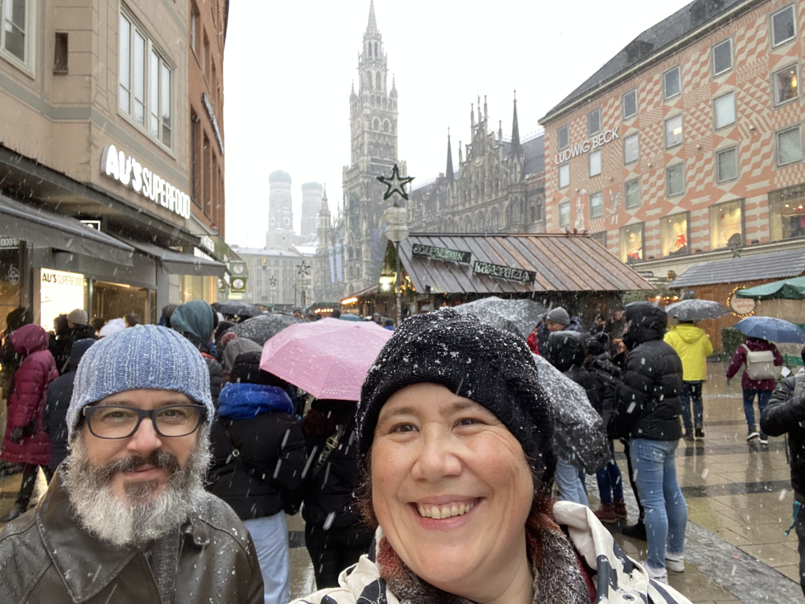 Snowing in Munich