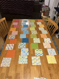 Possible quilt layout - organised by colour