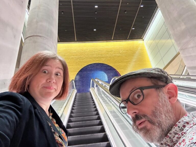 We’ve checked out several of the new Metro stations in the past week. This one is Gadigal. I love how they’re all so different, yet futuristic and grand and open too. 🚇