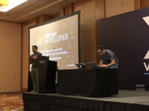 Always exciting to see @burrsutter on stage! @RedHat @kamesh_sampath @clementplop #voxxeddayssingapore https://t.co/7Y91ARGK2e