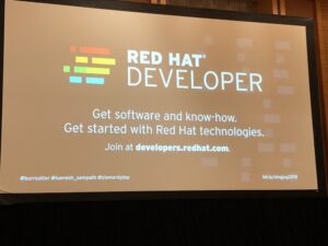 Always exciting to see @burrsutter on stage! @RedHat @kamesh_sampath @clementplop #voxxeddayssingapore https://t.co/7Y91ARGK2e