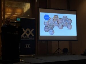 @PicardParis HA! And he’s got facial recognition, even on a very blurry photo. I see me, @gabehollombe… #voxxeddayssingapore https://t.co/3SZrACVjYf