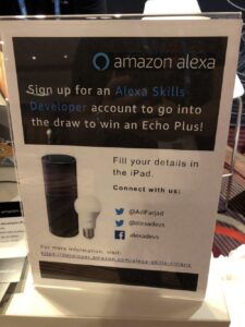 I turned up at the AWS #Yow18 booth and the last three @amazonecho Dots went off within 15 minutes! Don’t forget to enter the second chance draw before 3:30... https://t.co/LNX0caLo6f