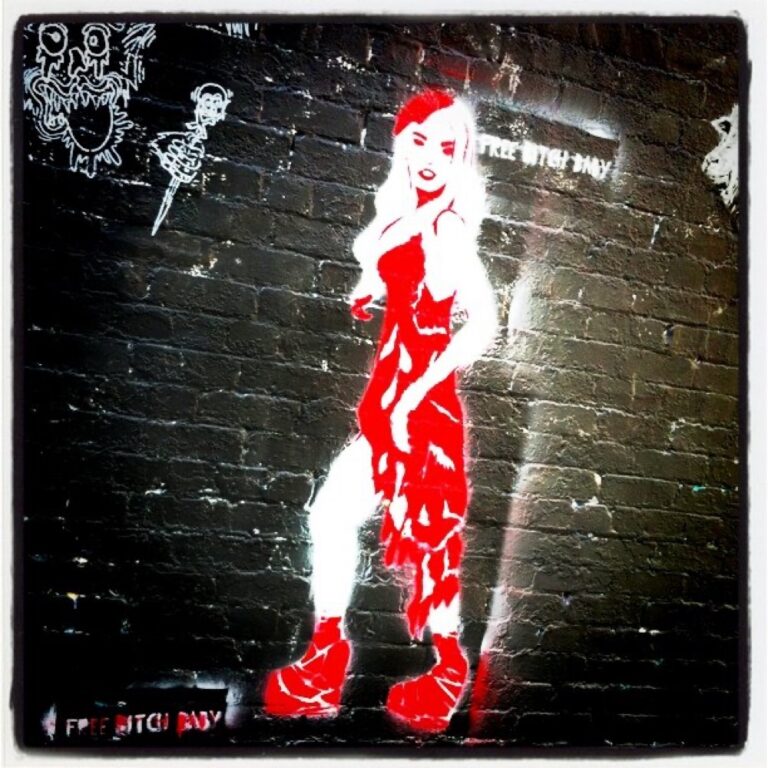 Gaga Meat Dress graffiti in Chippo