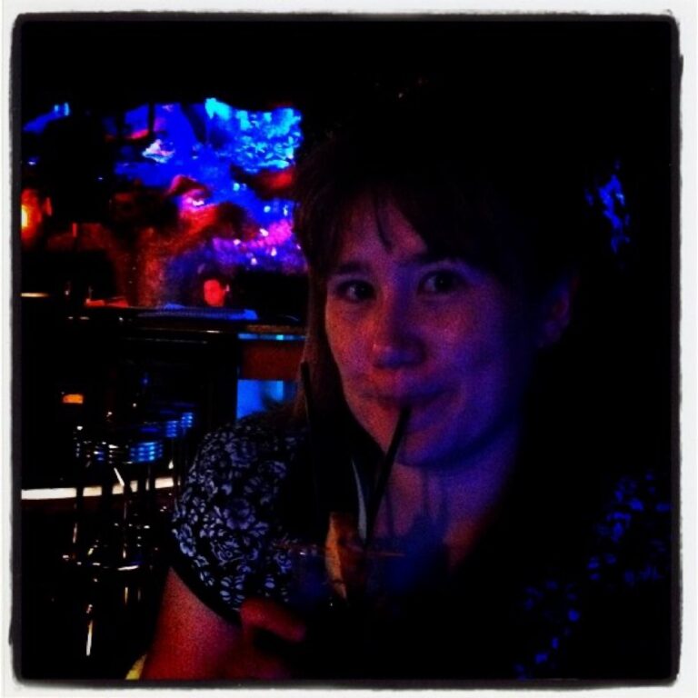 Having a pre-dinner cocktail!