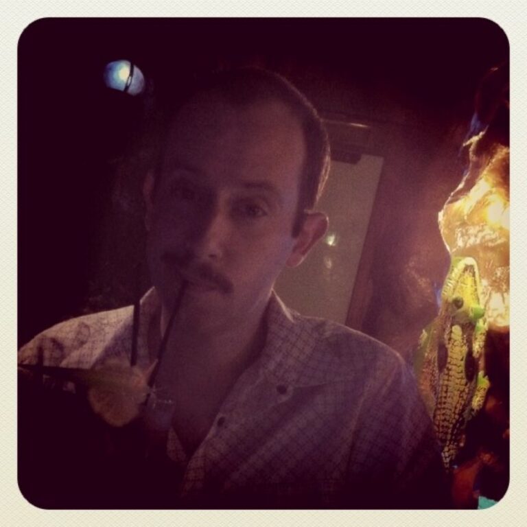 Snookums enjoying a cocktail. 