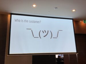 Next up is @markangrish from ANZ talking about how to be customer-centric, even in a big bank. Do you even know who your customer is? #dotc19 #dotc https://t.co/htWQgr6fIo