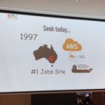 Final talk is @Hatchman76 from @seek helping us learn from incidents. Some interesting numbers: 160 AWS accounts (“about 150 more than we need, truthfully”) and 1000+ deployments a month. #dotc19 #dotc https://t.co/JAY9uOs6rq