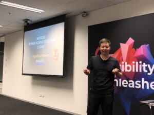 First talk is from Gus on Mystique - the fight against rego plate cloning. I suspect this is going to involve AI... 🤔 @carsales #yownight https://t.co/MmO5qZTr2A