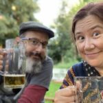 TGIF beers at the @Nussbaumpark Biergarten. Loving the DJ tonight… but a bit dubious about the graffiti knitting. 🙃🍻 (2021 Biergarten Count: 10!) https://t.co/Tf1fIT25H2