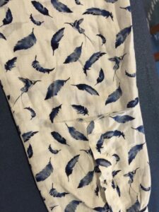 Here's the rip that prompted the shirt repair. Still don't know how that happened. Just tore straight across! http://t.co/fGfcOVgO1g