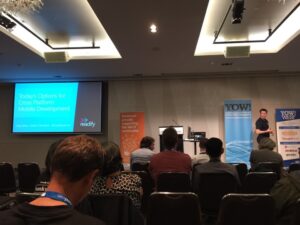 Hey, @GregAlexJames works at @readify like @Meligy! Kicking off his talk at #yowwest16. https://t.co/r5mdifMDlH