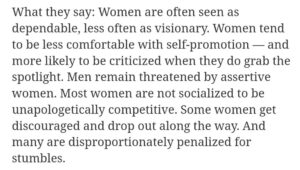 RT @chiuki: 'Women are often seen as dependable, less often as visionary." https://t.co/4woc1OwEsT https://t.co/vre8j9buwk