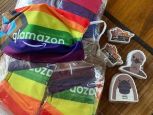 TFW you get a big care package full of #glamazon masks and Aussie animal stickers! ❤️🏳️‍🌈 @hereataws #bepeculiar Thank you Belinda McKeon!! ❤️❤️❤️