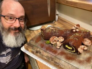 When I requested a special Christmas cake, I never envisioned this. This... is amazing. Rodd Snook is a wizard. I’m incredibly lucky. 🪵🍰🍄🐸