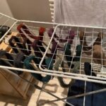 7 years ago I knitted the body of Orkney, an allover fairisle cardigan. I realised when I got to the shoulders that it was way too small, so I shoved it in a bag and went into deep denial. This week I finally frogged the whole thing, wound all 12 colours into skeins, gave them a bath, and hung them to dry. Tomorrow I’ll re-wind into balls and start afresh! 🧶