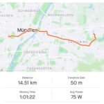 A 30km round trip ride for me today across the city to the Messestadt Riem. The Snook to the train and met me, and we had a picnic, walked around the lake, and climbed the Rodelhügel to see the Alps in the distance. Then I rode home and was greeted with a cold beer as reward! 🚴‍♀️☀️🍺❤️