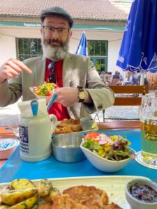Thinking of you! 😂🥗🍻 (2021 Biergarten count: 5)