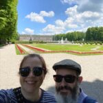 King Ludwig II of Bavaria died 135 years ago *today*, so we decided to visit his island palace at Herrenchiemsee. He wanted his own version of Versailles, and it was truly amazing. (Unfortunately no photos allowed inside, but it was like Baroque and Rococo fever dream!) We rode a stream train, toured the lake, and saw stunning landscapes. 🚂🛥🌳🏰☀️
