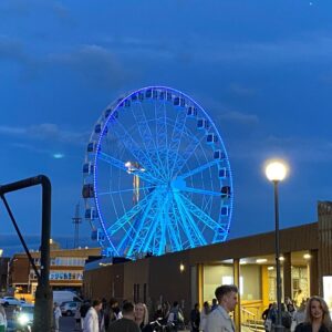 You guys, Helsinki is *off the hook*. It’s the end of summer and restrictions are coming in, so the youths are partying while they can. Those dark booths on the Ferris Wheel? SAUNAS. So many people out and about. Thank you to my colleague Marcia for meeting up with us!! ❤️ (And yes, our hotel room has its own sauna!!)