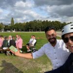 Went for a bike ride today and discovered a group of Müncheners on the Wiese celebrating their own unofficial Oktoberfest, complete with lederhosen, oompah music, and beer. They tried to get me to join them! 😂❤️🍻