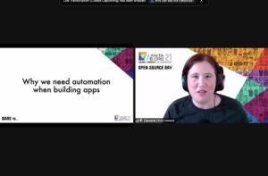 Had an absolute blast tonight presenting a workshop for 340+ women as part of the Grace Hopper Celebration Open Source Day with my colleague Jenna! Our session literally started with "What is AWS?" and ended an hour later with a full working CI/CD pipeline using Github Actions to deploy a container on Amazon ECS. WHIRLWIND! We are getting such lovely feedback from the attendees. Makes it all worthwhile. ❤️