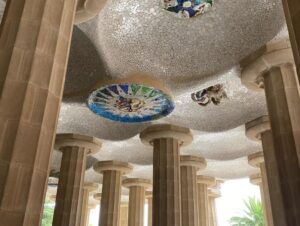 Park Güell. Views over Barcelona, Gaudí architecture, trencadís mosaics, and lovely gardens!