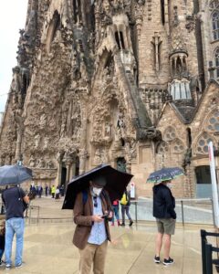La Sagrada Familia. The exterior is striking, but the interior is breathtaking. The most beautiful church I’ve ever been in. 🌈⛪️