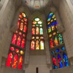 La Sagrada Familia. The exterior is striking, but the interior is breathtaking. The most beautiful church I’ve ever been in. 🌈⛪️