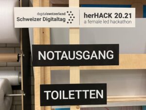 Final preparation for tomorrow‘s #herhack2021! By this time tomorrow, there will be 250 women hackers powering away on solutions to some of the world’s most pressing problems. How cool is that?? #digitalswitzerland #aws (Also, I’ve never been to a hackathon in a warehouse before. There’s a giant disco ball and a SLIDE!!)