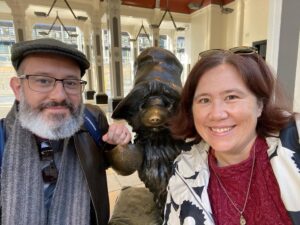 Paid a visit to our friend Paddington at the Station before boarding the GWR train to Swansea. (I think I’ve ridden more trains in the past year than I have in all the previous years of my life combined!)