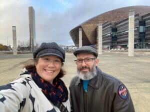 My own pilgrimage today was, of course, to Roald Dahl Plass in Cardiff. (He was born there!) We also walked out to the Barrage where we found Crocky-Wock, the Enormous Crocodile. 🐊