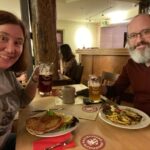 Hello Nürnberg! We toured the historic rock cellars below the city that were used for brewing, pickling, and air raid shelters in WW2. Then we had a fabulous dinner at @hausbrauerei.altstadthof, complete with local beer and whisky. ❤️🍻⛏🥃 @historische.felsengaenge