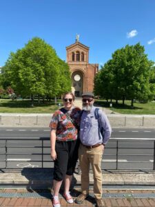 Today we did an all-day (6+ hours) cycling tour with Fat Tire Tours in Berlin. Nate led our group of 6 all over East and West Berlin, learning about the Wall and the history of the city while we racked up a good 25km. Highly recommended, especially on a gorgeous Spring day like today!