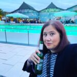 Staff afterparty. It was a bit cool for swimming… 🥶🍺