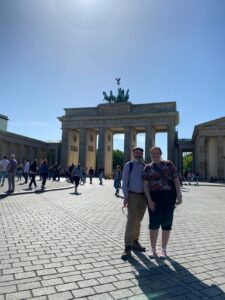 Today we did an all-day (6+ hours) cycling tour with Fat Tire Tours in Berlin. Nate led our group of 6 all over East and West Berlin, learning about the Wall and the history of the city while we racked up a good 25km. Highly recommended, especially on a gorgeous Spring day like today!