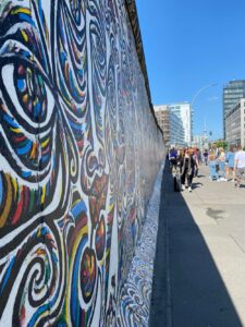 Today we did an all-day (6+ hours) cycling tour with Fat Tire Tours in Berlin. Nate led our group of 6 all over East and West Berlin, learning about the Wall and the history of the city while we racked up a good 25km. Highly recommended, especially on a gorgeous Spring day like today!